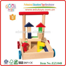 Push Baby Walker with Wooden Blocks